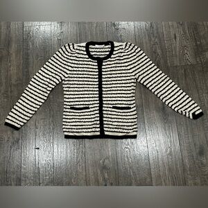 Doen Therese Black and Cream Cardigan